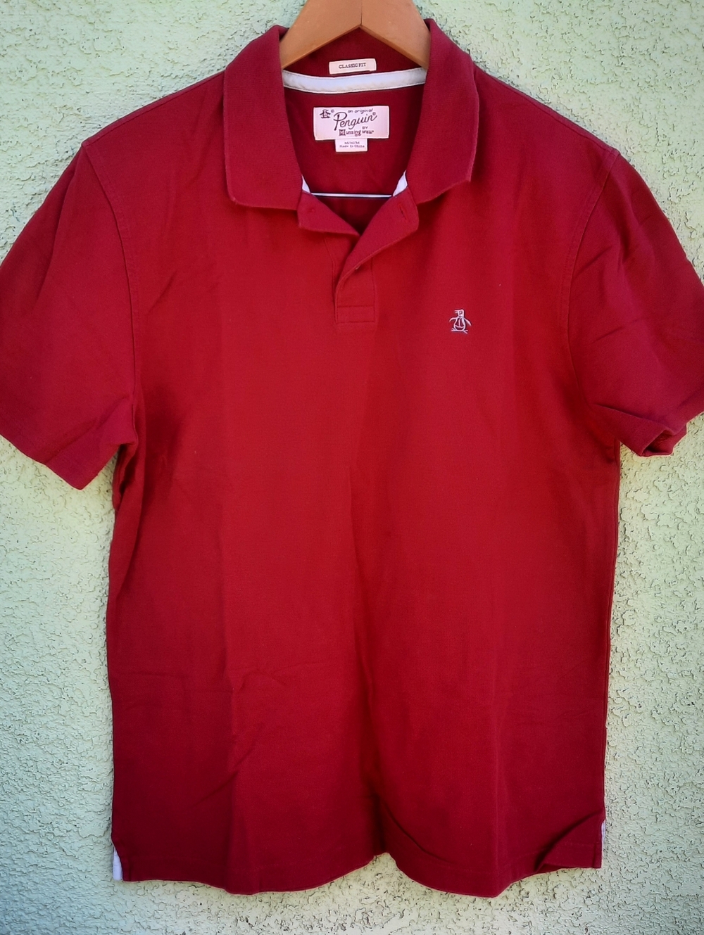 Penguin Munsingwear Men's Classic Fit Short Sleeve Polo Shirt Size M Red